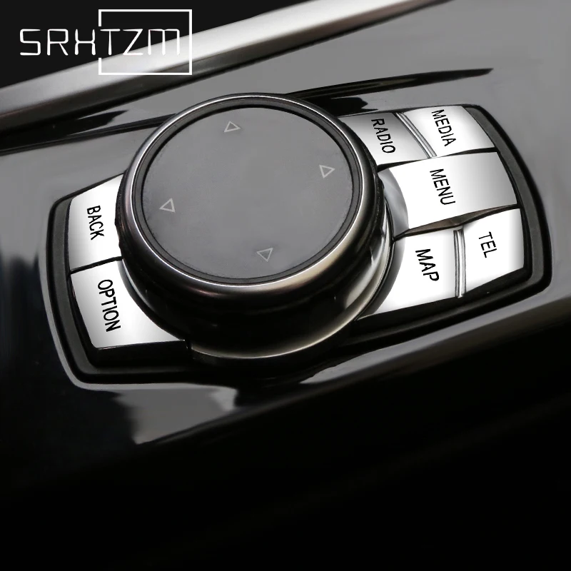 Хромированная наклейка на крышку кнопки для BMW аксессуары интерьера автомобиля