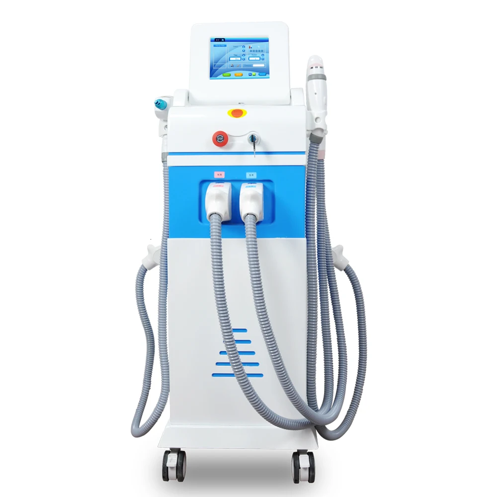 

Four in one multifunctional machine with double handles 360 + laser eyebrow washing tattoo + electric wave skin pulling beauty i