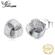 Ювелирные изделия Палас Винтаж Milgrain любовь узел серьги гвоздики 925 пробы серебряные серьги для женщин ювелирные изделия изготовление ювелирных изделий