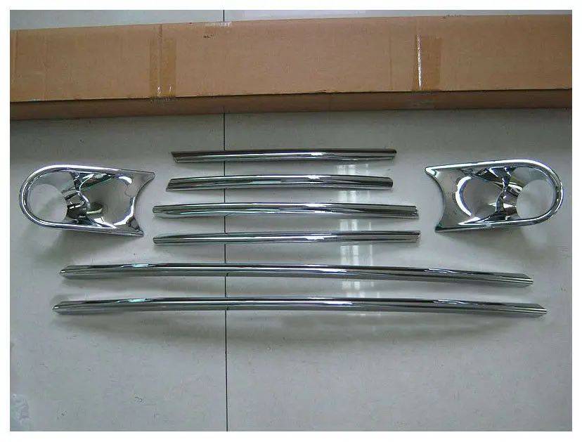 Для Porsche Cayenne 2011 2012 2013 высокое качество ABS передняя решетка автомобиля полосы Противотуманные фары Крышка отделка