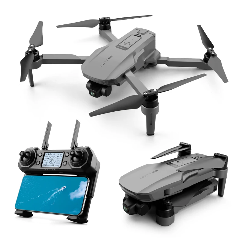 Складной Квадрокоптер ICAT7 с GPS Wi Fi 2 осевым шарнирным подвесом бесщеточным
