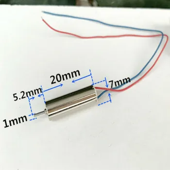 

DC 3.7V 720 7*20MM Coreless DC Motor 48000RPM Micro High Speed DIY RC Drone Quadcopter Mini Model Helicopter RC Drone Model