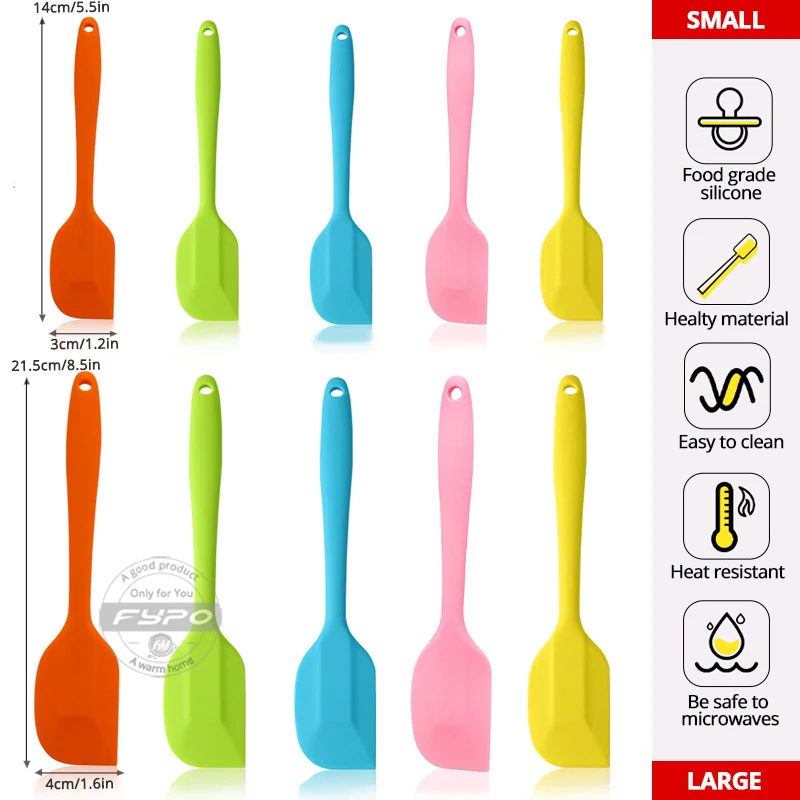 Baking scraper cake baking Tool food grade Non Stick Spatula butter Spoon cooking silicone spatula rubber shovel bakery tools