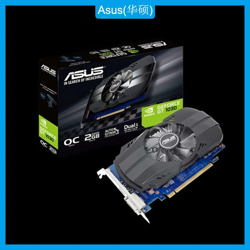 Видеокарта Asus PH-GT1030-O2G Graphics GeForce GT 1030 2 Гб Phoenix Fan OC Edition | Компьютеры и офис