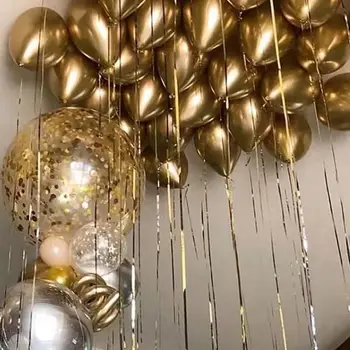 

10pcs Gold Metallic Luster Balloons Confetti Latex Ballons Birthday Wedding Party Decors Kids Adult Globos Easter Party Supplies
