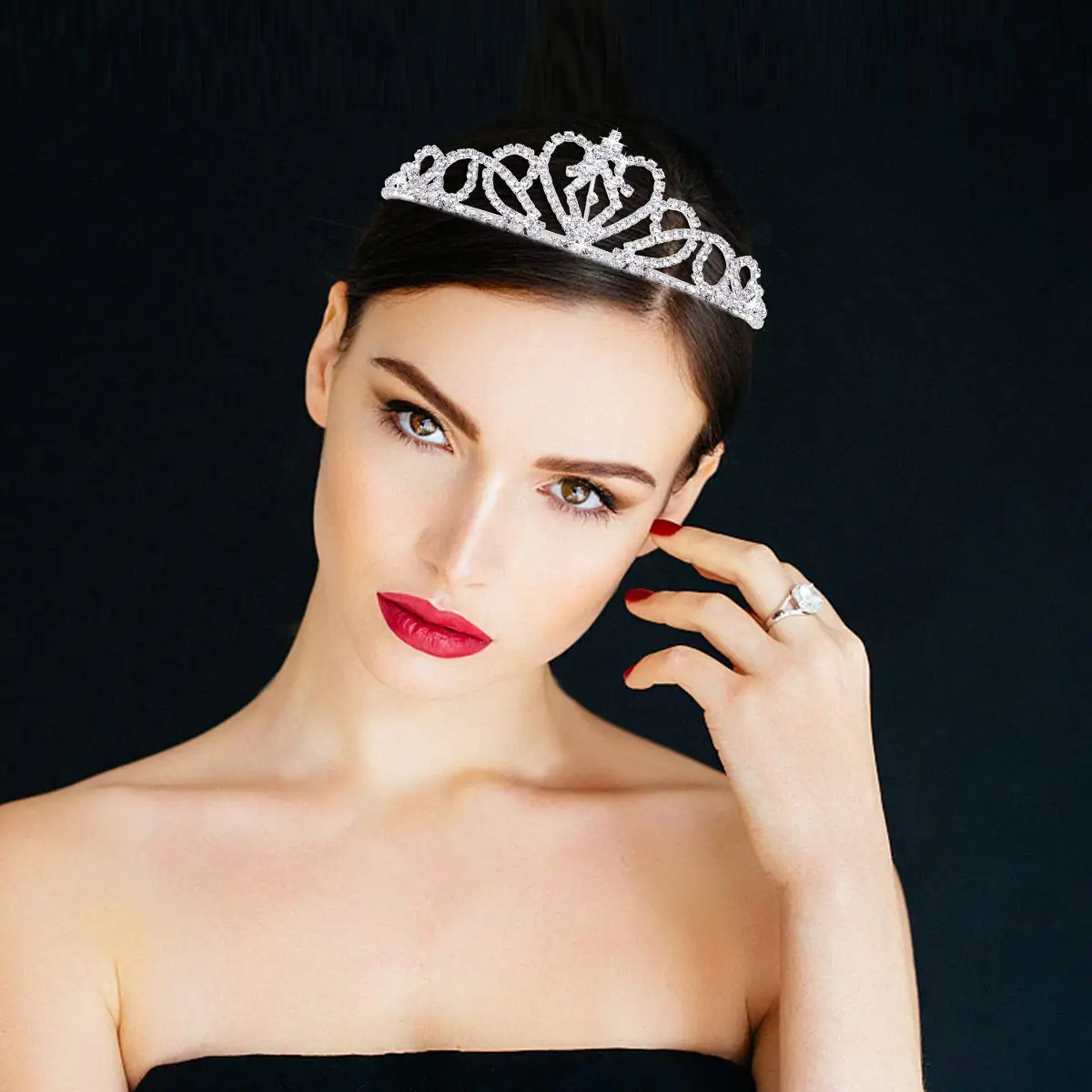 1 шт. Хрустальная корона гребень со стразами аксессуары заколка для волос повязка