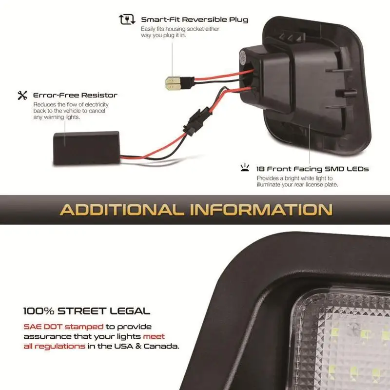 1 пара светодиодный светильник для номерного знака автомобиля s для Dodge Illumination 2500 3500 Белый ram 1500 светильник для номерного знака авто 2003-20 I5L9