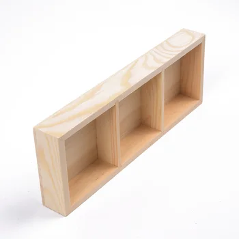 

Flowerpot Tray Wooden Display Box Balcony Succulent Plant Holder Case Multi Grid