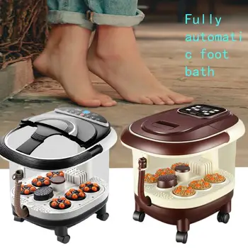 

A118 Foot Tub Automatic Massage Heated Foot Bath Barrel Home Electric Heated Footbath Portable Durable Infrared Sterilization