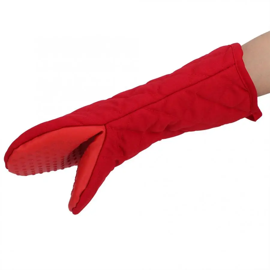 Oven Gloves Dish Washing Gloves 1PCS Cotton Heat Resistant Anti-Slip Cooking Glove Microwave Oven Kitchen Baking Tool