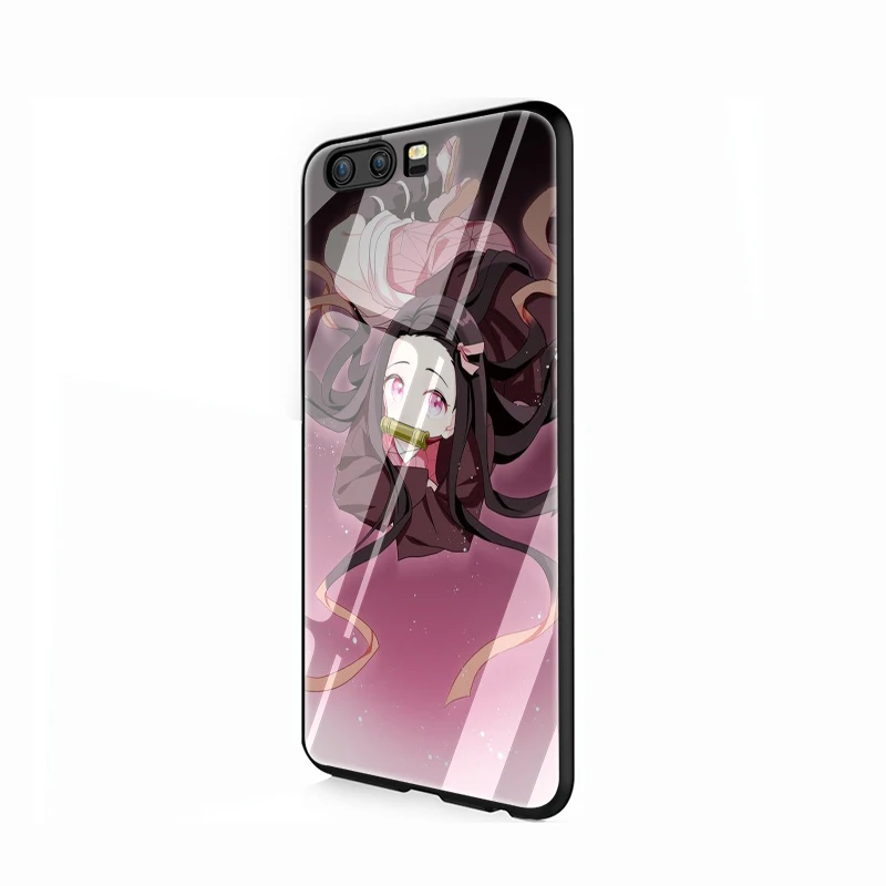 G11 EWAU аниме Kimetsu no Yaiba закаленное стекло телефон чехол для Huawei P10 P20 P30 mate 20 Lite pro P Smart Y6 Y9 Honor 8X9 10 - Цвет: G11