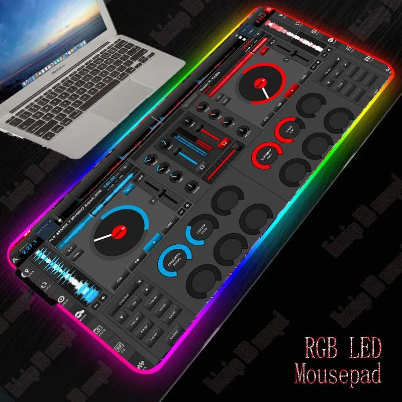XGZ Large RGB LED Mouse Pad 7 Color USB Wired Lighting Gaming Gamer Non slip Colorful 1