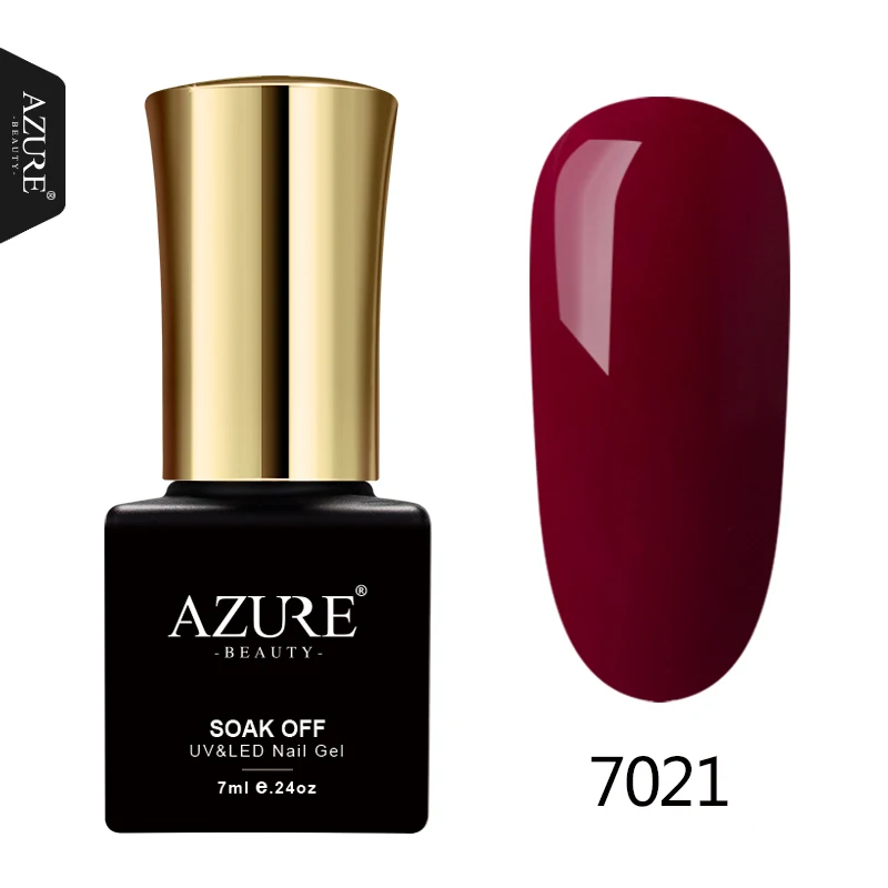 7021 AZURE BEAUTY 7 мл сырный УФ гель лак для ногтей гель белый молочный Маникюр Полуперманентная эмаль замачиваемый лазурный гель лак клей для ногтей - Цвет: 7021