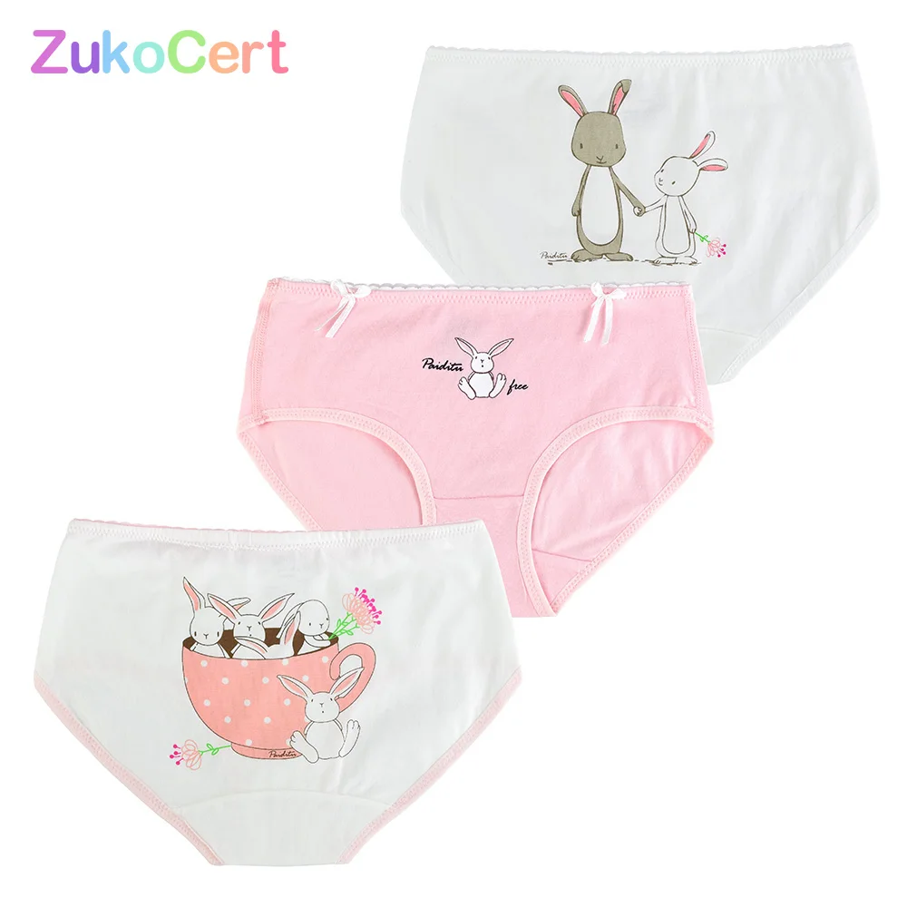 ZukoCert 3 шт./лот хлопковые трусы для девочек нижнее белье детские детская одежда