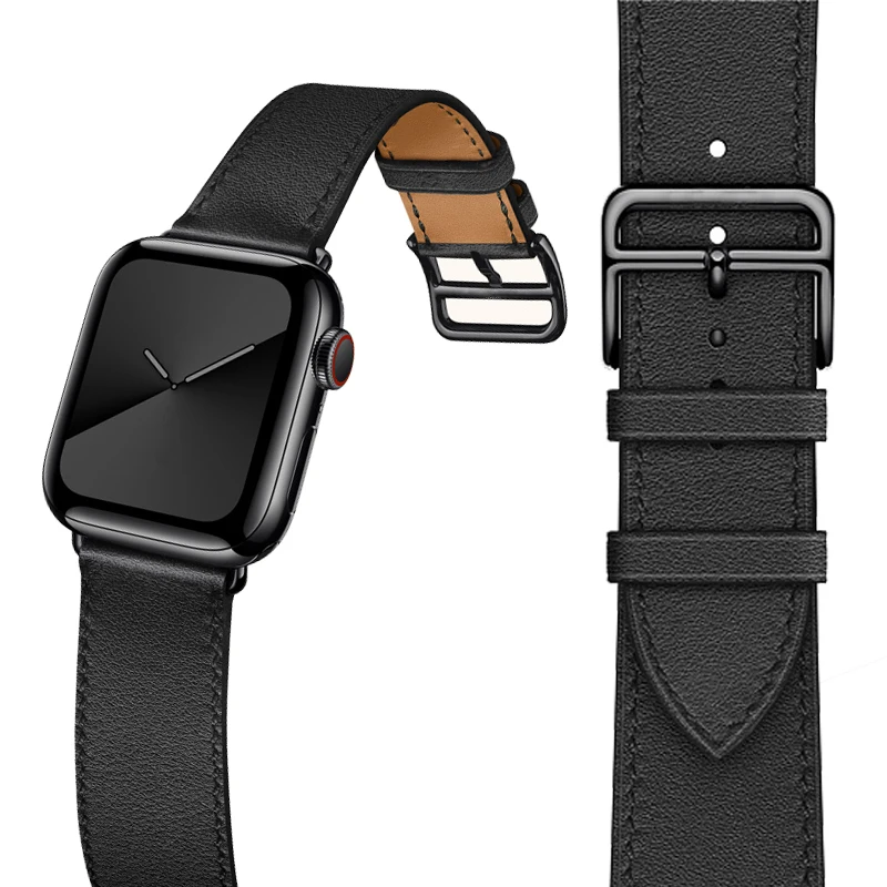 Kebitt Genuine Leather Band for Apple Watch Series 7 6 SE 5 4 3 2 1 41mm 45mm iWatch Strap Bracelet