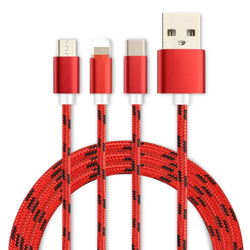 NATTHSWE Charger Cable for iPhone XS MAX X 8 7 Micro USB Type C Cable for Samsung Galaxy S9 S8 Fast Charging Cable Charger Cable
