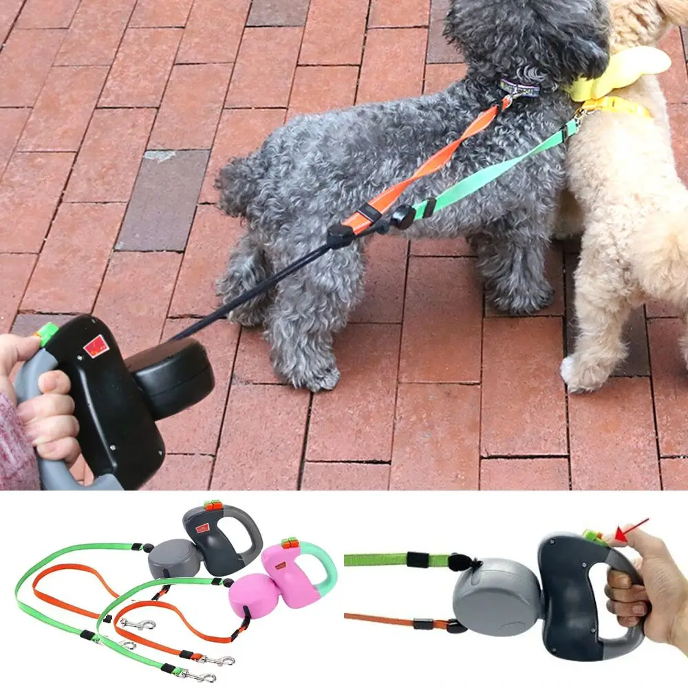 

Retractable Dog Leash Dog Harness Leash Pet Dog Double Lead Leash 2 Dog 50 Pounds Harness Walking Lead Leash for Puppy Perro