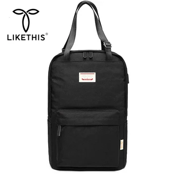 

LIKETHIS Multifunctional Men Women Backpack Laptop Bag 15.6 Inch Oxford Shoulder Large Bags Travel Backpack Сумка Рюкзак Женская
