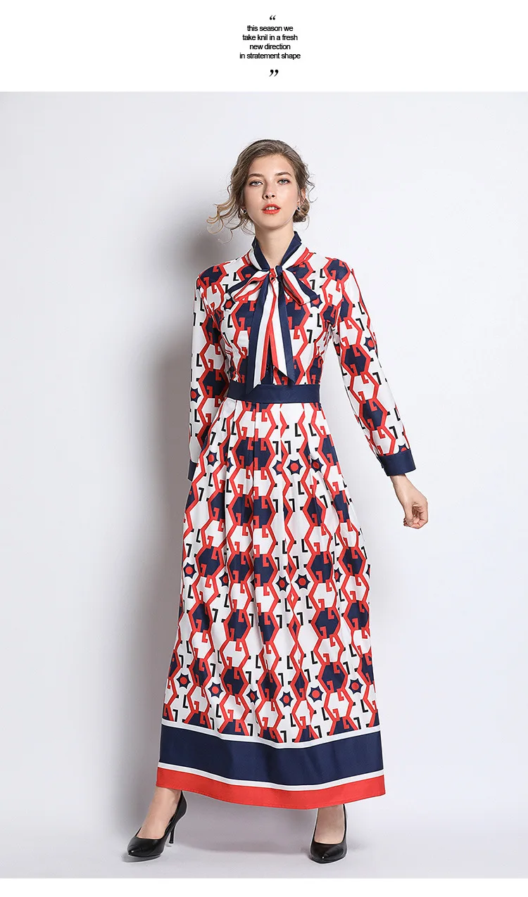 Photo Shoot New Products WOMEN'S Dress Europe And America Photo Shoot Slim Fit Slimming Positioning Floral Printed Dress