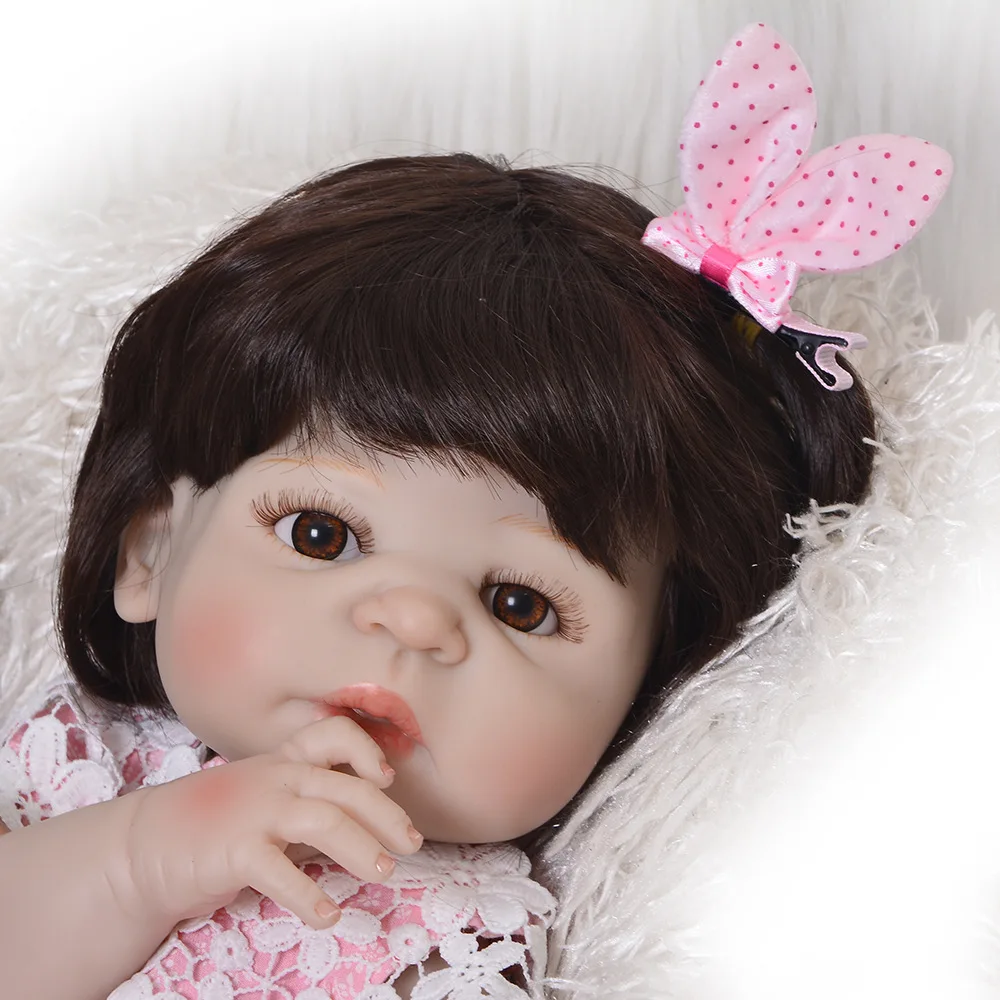  Keiumi Full Rubber Reborn Baby Doll 23-Inch 57 Cm Model Baby Princess Hot Selling Hot Selling