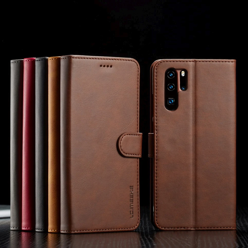 Кожаный флип-бумажник чехол для телефона HUAWEI mate 20 P20 Lite P30 P Smart противоударный мягкий чехол для Nova4e Capa