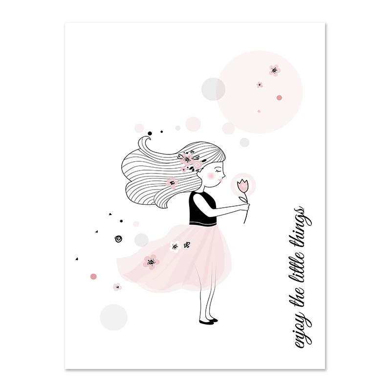 Pink-Baby-Girl-Room-Decor-Nordic-Kids-Poster-For-Children-Nursery-Wall-Art-Cartoon-Kite-Pictures (9)