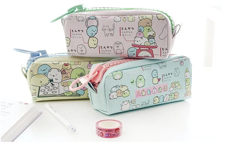 Cute Sumikko Gurashi Pencil Bag for School Big Capacity Pencil Case Creative Stationery Pouch Estuche School Office Supply Zakka
