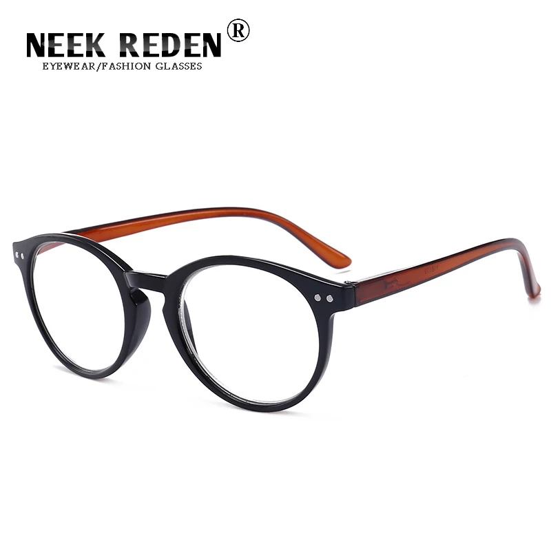 Red Black Women Reading Glasses Retro Round Men Resin Lens Presbyopic Magnifier Eyewear With Diopter +0.5 +1.25 +1.75 +2.75 +3.5