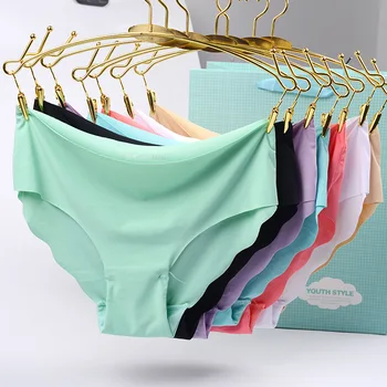 

3pcs/lot Sexy Panties For Women Mid-Waist Seamless Lingerie #F Briefs Panty Underpants Female Set Solid Cotton Underwear