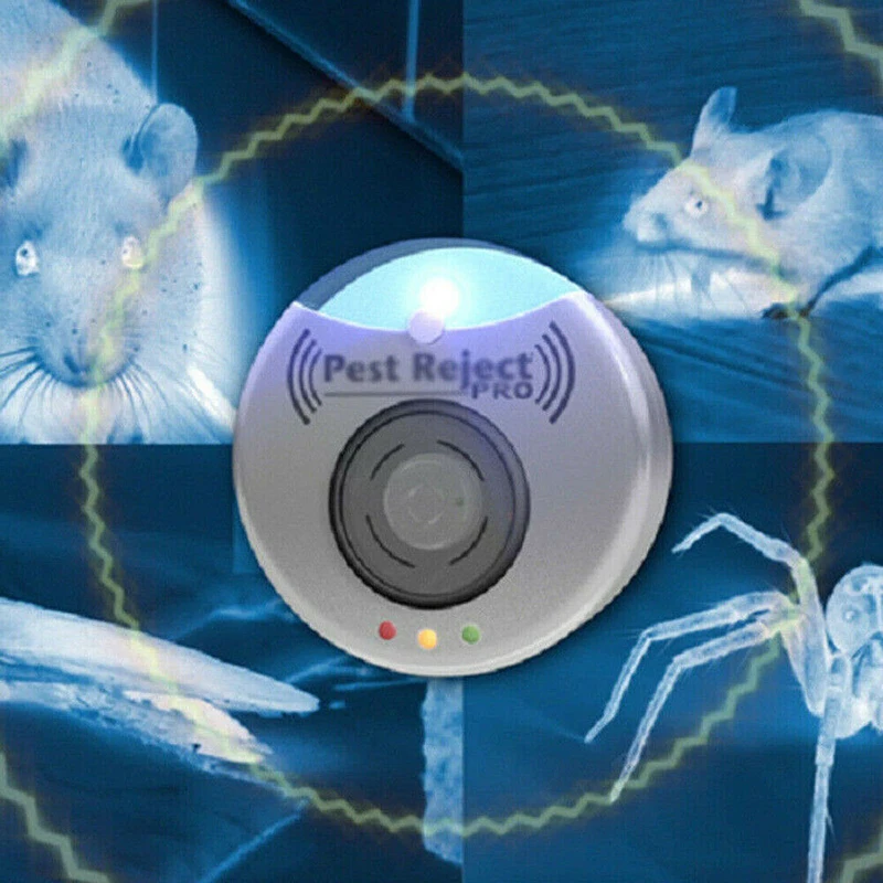 Plagas rechazar Pro ultrasónico repelente de chinches de cama ácaros araña defensor cucarachas electrónicos de mosquitos plaga repelente