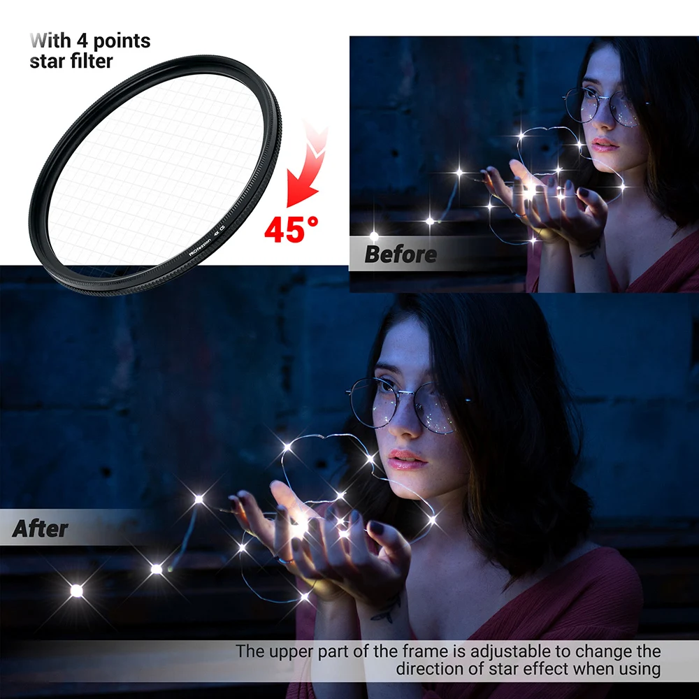 para Canon, Nikon, 49, 58, 67, 77mm,