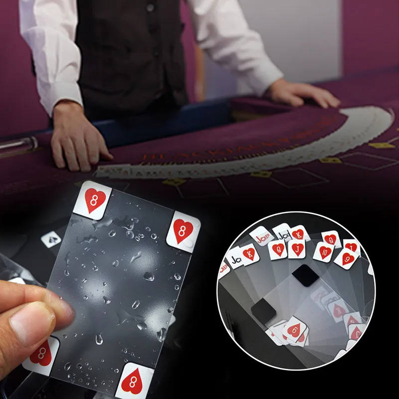 Rollable пластиковая игральная карта прозрачный кристалл водонепроницаемый карты для покера из ПВХ набор игра для всей семьи Волшебные трюки развлекательный инструмент