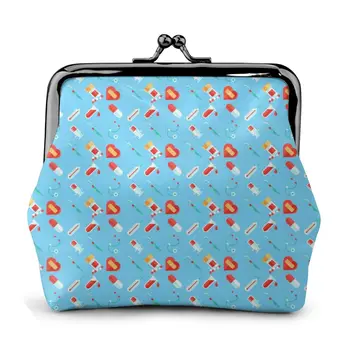 

Nurse Stethoscope Pills Pill Box Test Tubes Blood Scalpel Coin Purse Nurse lover medical