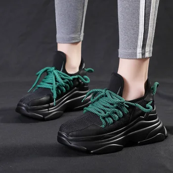 

women height increasing shoes chunky dad sneakers women platform shoes harajuku sport shoes woman running Athletic