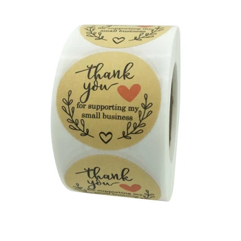 

500Pcs Retro Thank You Sticker Seal Label Your Order Support Purchase My Small Business Handmade Stationery Gift Scrapbook