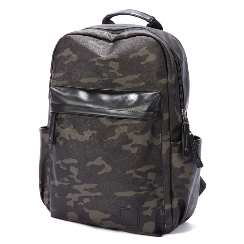 

AliExpress Cross Border Pu Camouflage Backpack Students Computer Bag Travel Bag Factory Customizable Logo a Generation of Fat