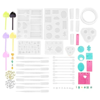 

Silicone Resin Mold for Jewelry Casting,DIY Crystal Pendant Epoxy Resin Making Kit for Keychain Jewelry Making Pendant