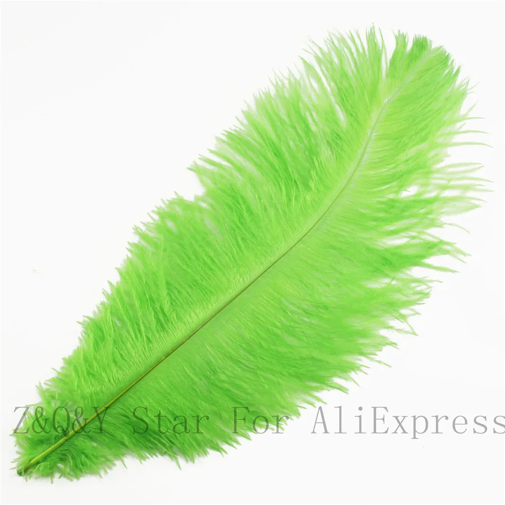 

Natural 10-100PCS ostrich hair 40-45CM (16-18 inches) dyed fruit green DIY craft jewelry decoration jewelry clothing feather