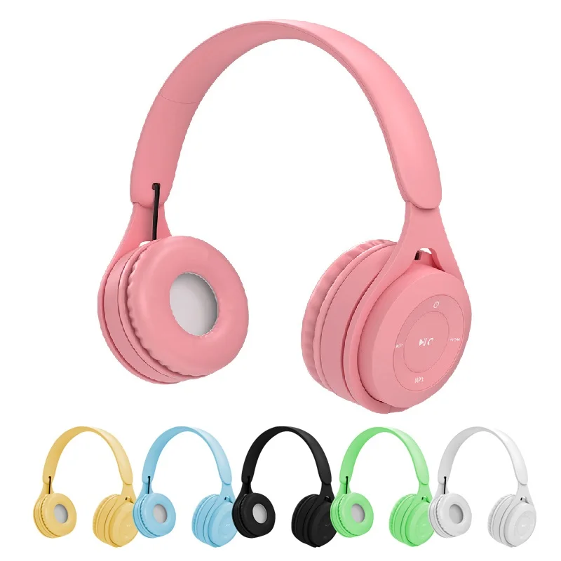 Wireless Headphones Kids Game Bluetooth Hi-Fi Stereo Headset Audio Mp3 TF Card Noise Cancelling Earphones With Mic For Girl Gift |