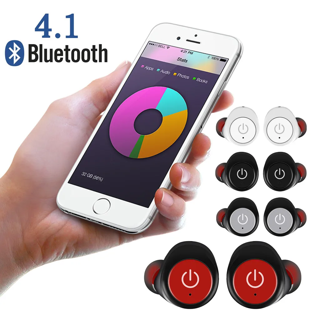 Mosunx стерео наушники мини-близнецы Беспроводная bluetooth-гарнитура гарнитура бас беспроводная гарнитура встроенный микрофон 9