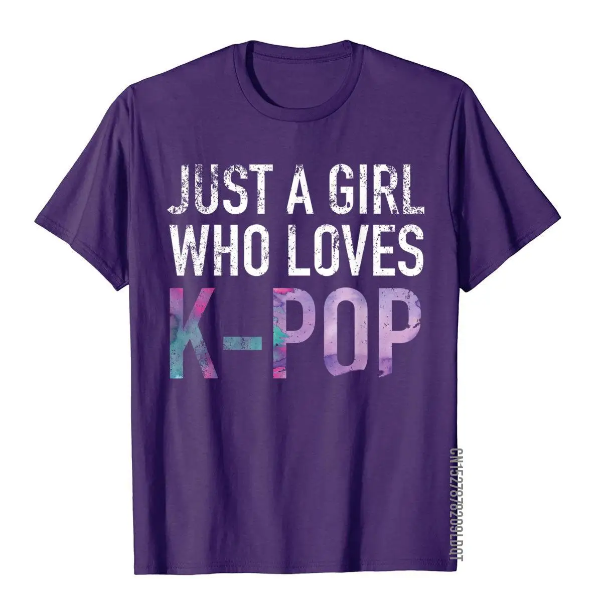 Just A Girl Who Loves K-Pop Funny Gift T-Shirt__B12684purple