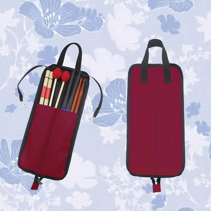 Drum Stick Bag Case Water-resistant Oxford Cloth With Carrying Strap Red, Pink, Green, Coffee, Blue, Black
