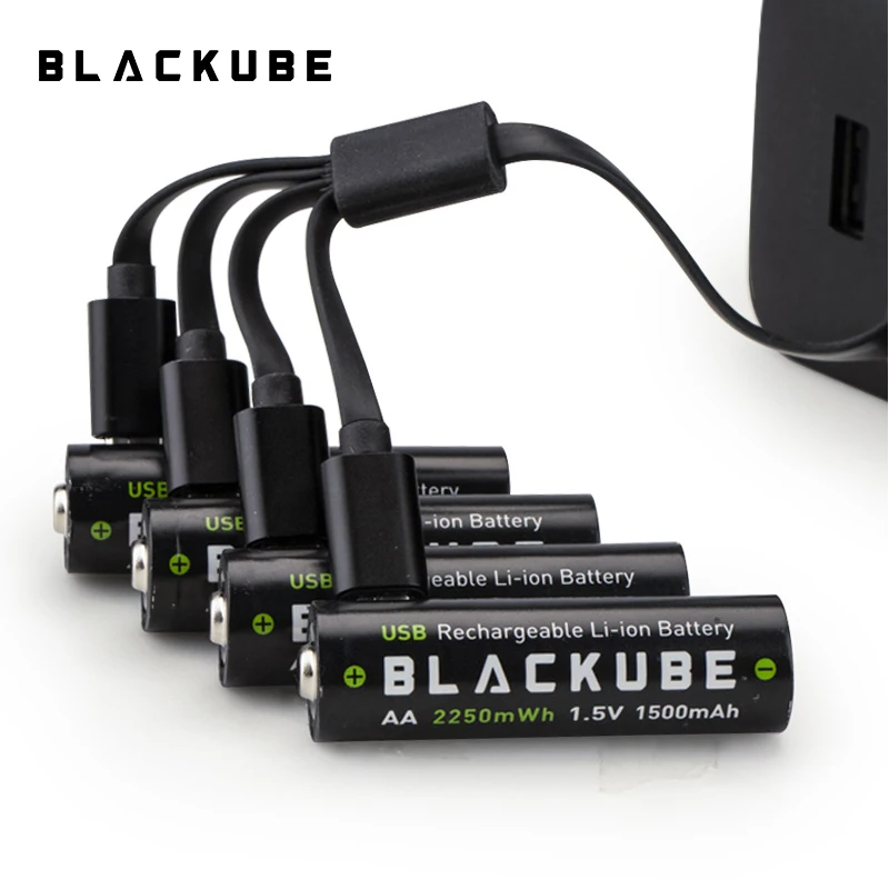 BLACKUBE AA 1500mAh 1 5 V 1.5A батареи защита напряжения USB перезаряжаемая литиевая батарея |