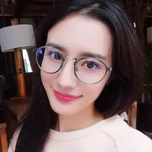 HBK компьютерная круглая оправа для очков винтажные женские лучи радиационные оправы для очков металлический анти синий светильник мужские очки с оптической оправой стимпанк