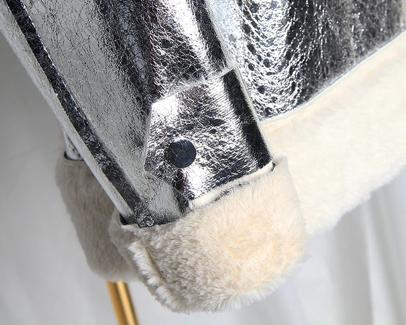 [EAM] Свободная куртка из овечьей шерсти с разрезом, большой размер, Толстая куртка, новинка, с отворотом, с длинным рукавом, Женское пальто, модное, Осень-зима, 19A-a784