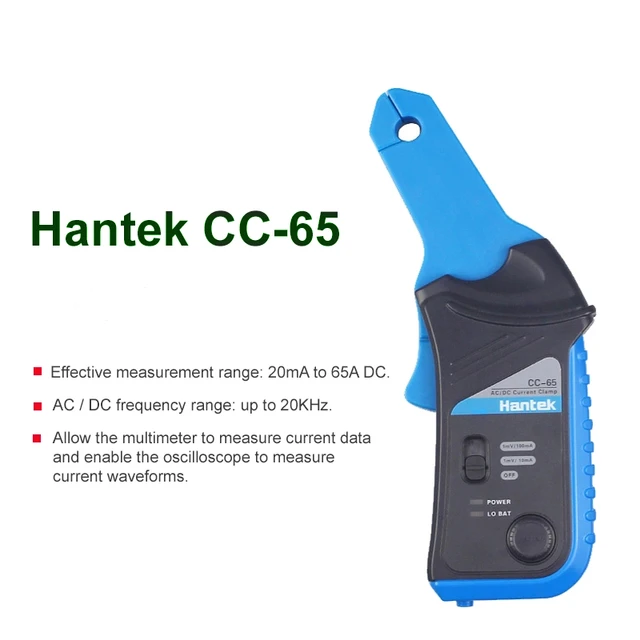 Hantek AC/DC Current Clamp for Oscilloscope CC65 CC650 20KHz/400Hz