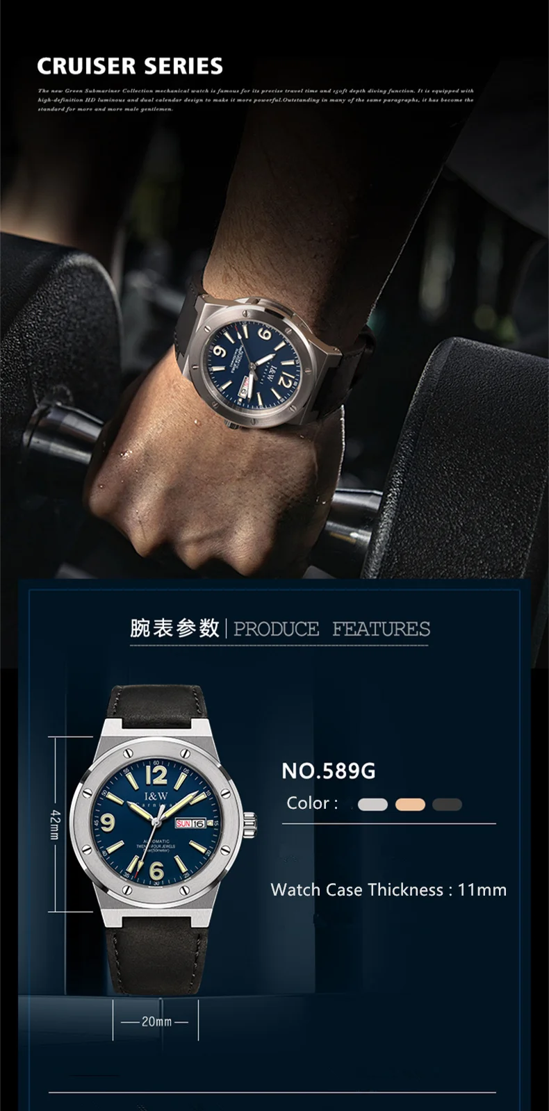 2021 New Switzerland IW Mechanical Watch For Men Luxury Brand Automatic Watches 50M Waterproof NH36A Reloj Hombre Luminous Sport