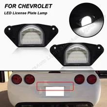 Feu de plaque d'immatriculation LED, 2X, pour Chevy Corvette C4 C5 C6 Impala Monte Carlo Lumina SSR S10 Beretta C1500/C2500/C3500 