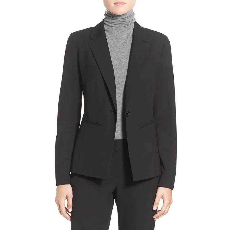 

New black women business suits formal office suits work elegant womens pant suits ladies winter formal suit womens tuxedo