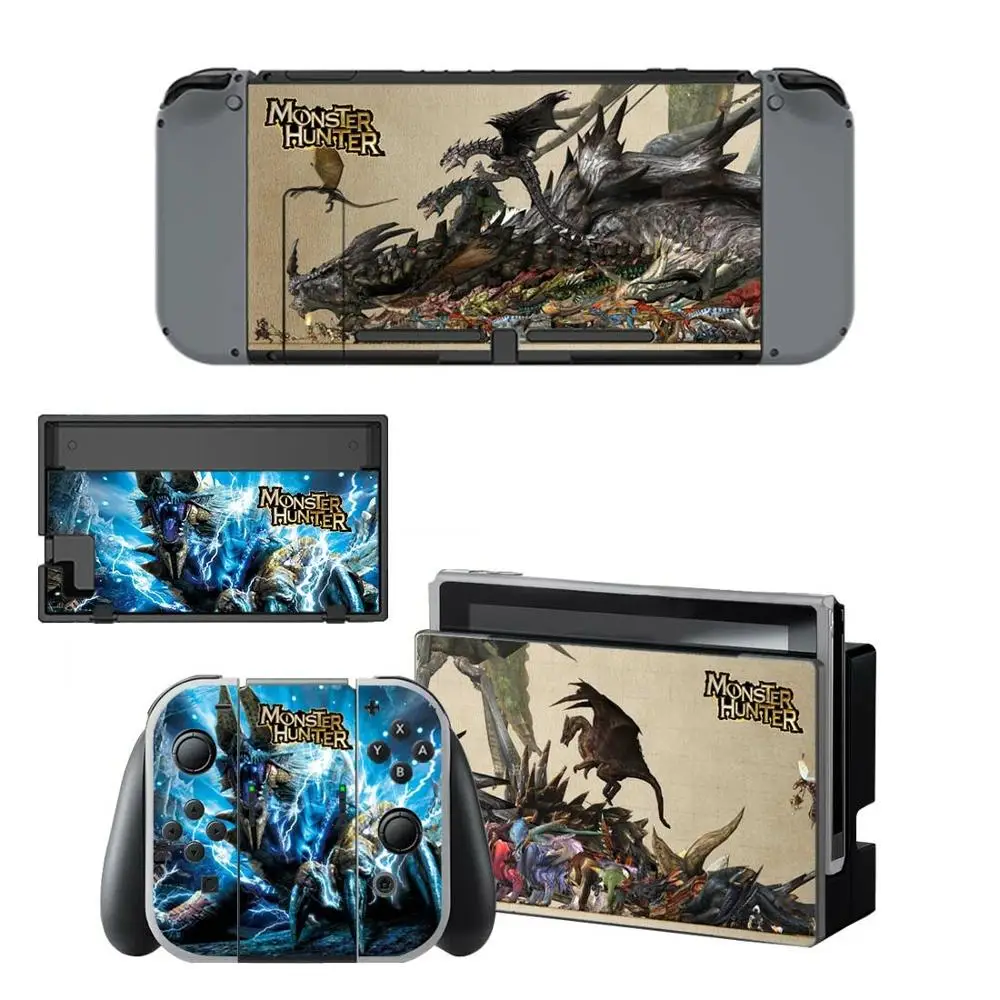 Наклейки для nintendo switch с кожицей Monster Hunter kingd Switch для консоли nintendo Switch Joy-con, наклейки для док-станции - Цвет: YSNS0471